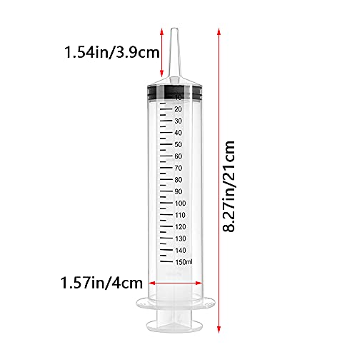 P-ABC 4 Pack 50ml seringas plásticas, embalagens individuais, usadas em laboratórios científicos, medição, rega, reabastecimento,
