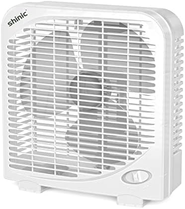 Ventilador da caixa shinic 10 polegadas, 2 velocidades, ventilador de resfriamento de mesa com fluxo de ar forte,