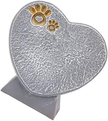 Emoshayoga Heart Shape Pet Memorial Stone, Mantenha a memória viva Dog Pet Tombstone resina à prova de chuva em pé para