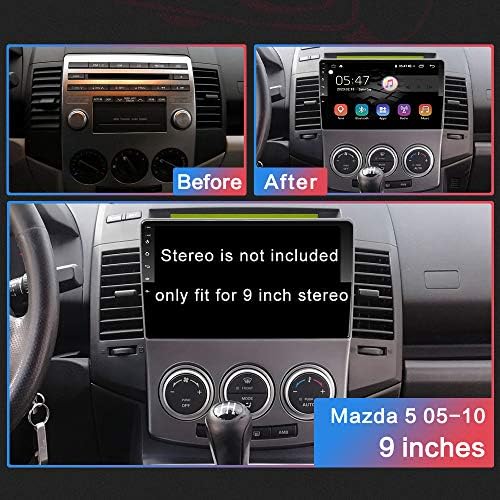 Painel de rádio de carro de 9 polegadas para Mazda 5 2005-2010 quadro estéreo
