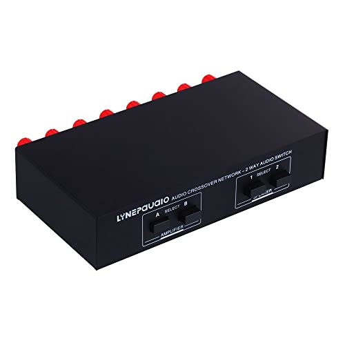 2 em 2 em 2 Out Audio Signal Switcher Seletor Box 2 Amplificadores A Switch de alto -falantes de par de pares 200W T0678