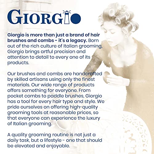 Giorgio G29 Todos os cabelos grossos que desembaraçam pente de bolso de dentes largos para cabelos ondulados grossos e ondulados.