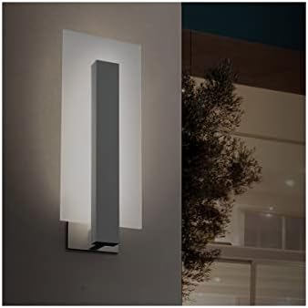 Sonneman Inside -Out Midtown - Scona LED curta - acabamento cinza texturizado - sombra transparente