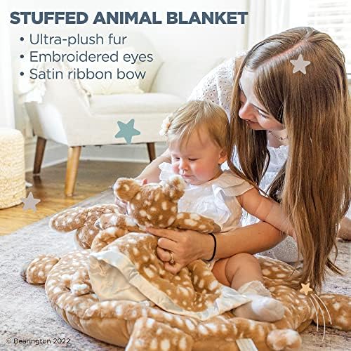 Bearington Lil 'Willow Lovie Bobet: 15 ”Alto manto de manta para bebês, ultra-macio com forro de veludo e tecido aconchegante, super absorvente para bebês bagunçados, lavável máquina, ótimo