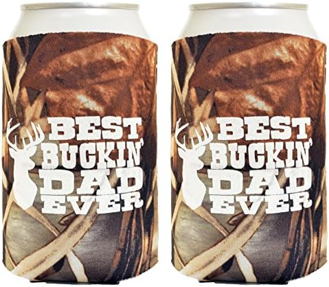 Funny Beer Coolie Best Buckin 'Papai 2 pacote pode beber refrigeradores Coolies Tree Camo max 4