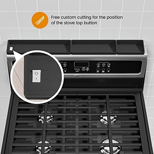 Prateleira de fogão magnético 30 , silicone sobre o fogão prateleira para o fogão da cozinha, prateleira de forno para trás do fogão,