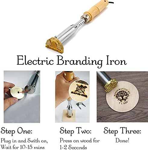 Ferro de marca elétrica personalizada para madeira de madeira de madeira com teto de madeira como presente para marceneiro e comida artesanal de couro, branding Iron