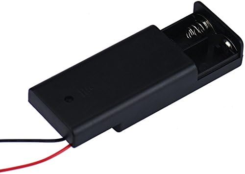 Bateria 2 conector AA Fio 3V com suporte de armazenamento x caixa liga/desliga carregador de bateria recarregável 123 baterias