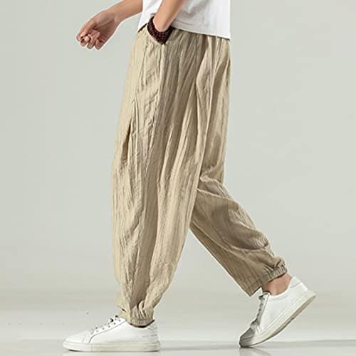 Shorts esportivos para homens com bolsos masculinos de algodão liso de algodão reto de verão calça casual masculino para homens
