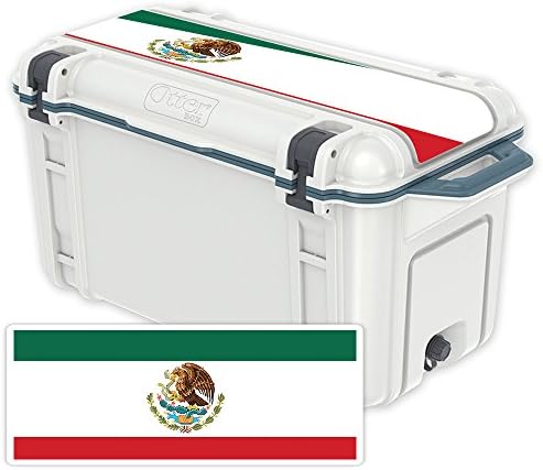 MightySkins Skin Compatível com otterbox Venture 65 QT Cooler tampa - Bandeira mexicana | Tampa protetora, durável e exclusiva do encomendamento de vinil | Fácil de aplicar | Feito nos Estados Unidos