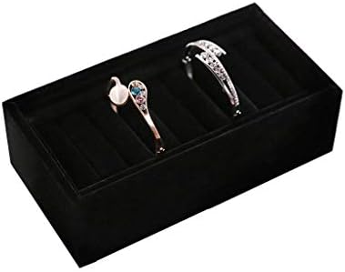 Caixa de jóias da caixa de jóias - Caixa de jóias multifuncionais Brincos de anel de madeira Brincos de pulseira Caixa de armazenamento de jóias Limpeza Exposição de prateleira de desktop Mulheres