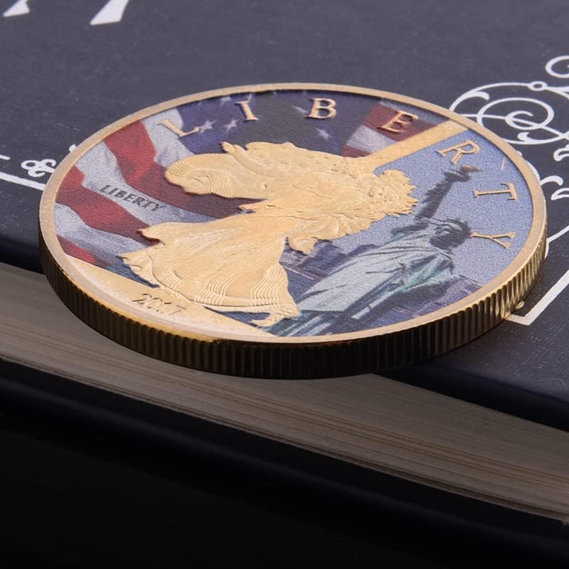 2017 EUA Estátua de Washington da Liberty Gold Medalhas Medalhas Estrangeiras Coins Colorido e Moedas de Prata