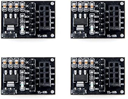 Makerfire 4PCS NRF24L01+ Adaptador de quebra com regulador de 3.3V a bordo para NRF24L01+ módulo sem fio