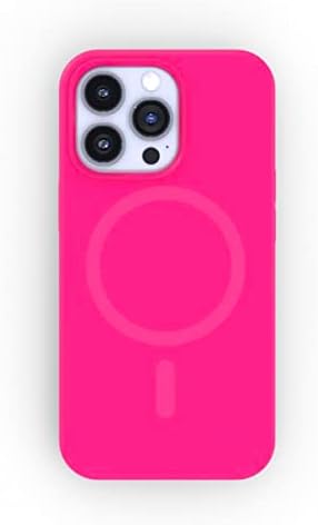 Caso criminoso - capa de telefone rosa neon elegante para iPhone 12/12 Pro, compatível com MagSafe - 360 ° Casos de