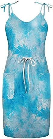 Desgaste do resort Fragarn para mulheres 2023, Women Plus Size Size Summer Tie-Dyeirregular Hem Casual Swing Mini Tee Tank Dress