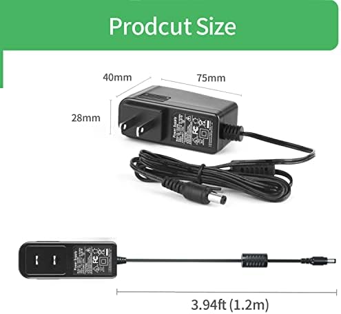 Segurança-01 AC 100-240V para DC 12V 1A 12W Adaptador de alimentação Plug de barril de 5,5 mm x 2,1mm para câmera IP IPC, UL listado FCC