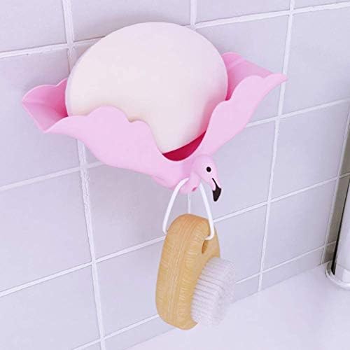 Caixa de sabão rosa wszjj, banheiro de drenagem do banheiro banheiro grátis parede de parede pendurada na caixa de sabão