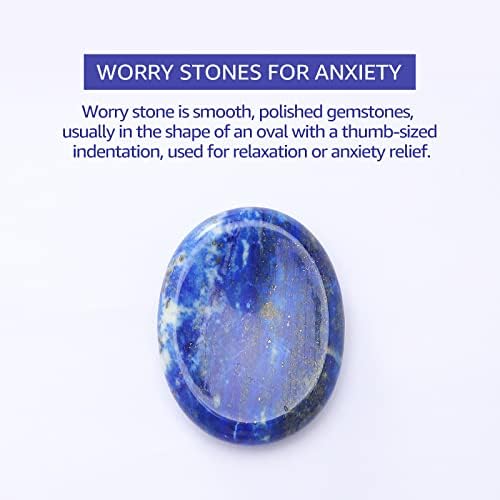 Lapis Lazuli Crystal Set com colar de chakra, pulseira de cristal, pedra de preocupação - proteção contra ansiedade