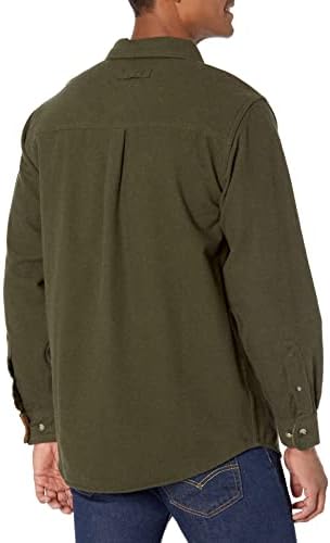 Camisa de flanela do acampamento masculino de Whitetails lendários, exército