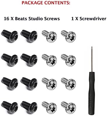 Substituição de parafusos de faixa de cabeça do Studio 3, Beats Studio 3 Peças de substituição parafusos de faixa para a cabeça e kit de reparo de chaves de fenda compatível com fontes de ouvido com fio/sem fio Studio 2.0
