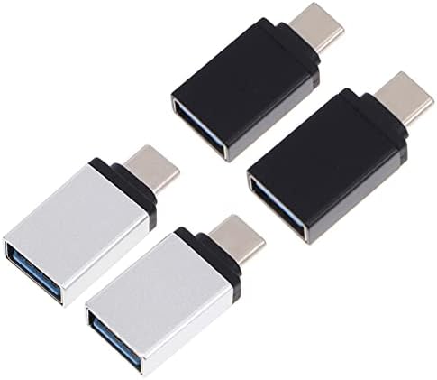 Solustre 4pcs laptop prata USB variado para adaptadores tipo telefone- Tipo C para dispositivos Conversores de cores