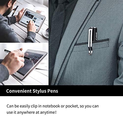 Canetas de caneta capacitiva, dicas de borracha 2-em-1, alta sensibilidade e canetas estilos de precisão para dispositivos de telas de toque para toque
