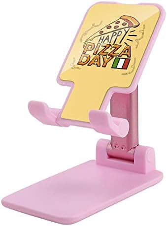 Happy Pizza Day Celular Stand dobrável Ajuste ajustável para o celular compatível com o switch iPhone Tablets