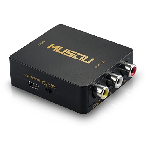 HDMI genérico para 3RCA Composite CVBS VEDio Audio AD ADAPTER 1080P PAL/NTSC para Roku e Appletv PC laptop