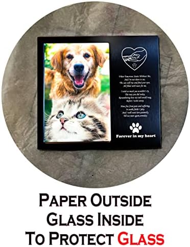 Joeziton Pet Loss Greeds Dog Pet Memorial Gifts Personalizado Metal 4x6 quadro de quadro de quadro de presente para perda