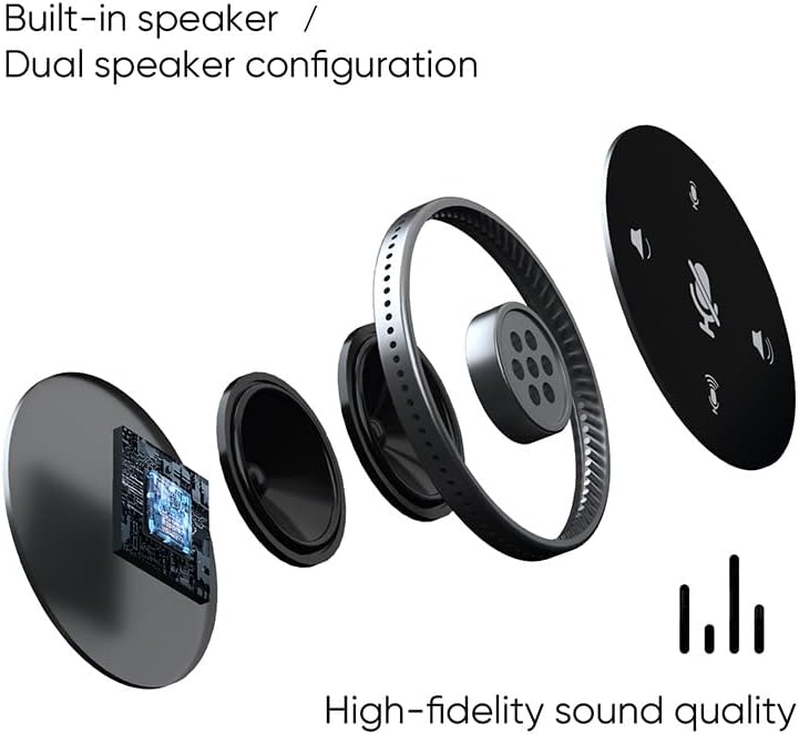 Gtuoxies Desktop Microfone de 360 ​​graus Omnidirecional Radio Touch Controle de gravação de vídeo Speech with Built