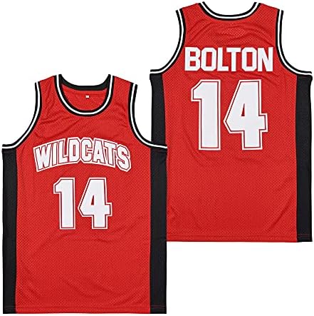 Dekeke Men's Troy Bolton #14 Chad Danforth #8 Jersey de basquete Wildcats de High School Stitched