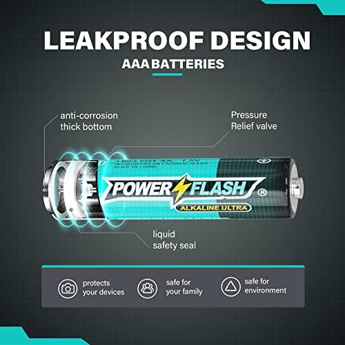 Flash de potência Baterias AA com data fresca - 40 Industrial Pack - Ultra Long Durning All Finalis Double uma bateria alcalina
