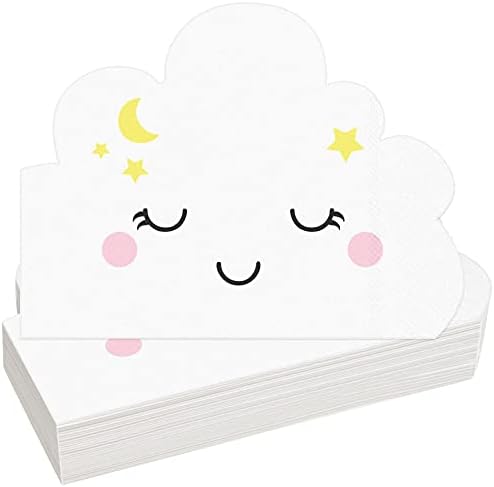 80 folhas de papel nuvem guardanapos de chá de bebê guardana