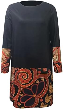 Vestidos de suéter Nokmopo para mulheres 2022 Moda feminina Pullover de pescoço redondo de moda feminina Vestido de manga longa longa