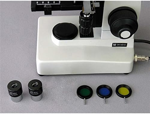 AMSCOPE ME300TC Microscópio metalúrgico episcópico episcópico, oculares WF10X e WF25X, ampliação de 40x-1000x, iluminação de halogênio