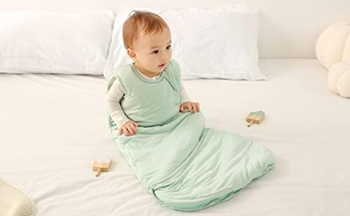 Suzel Unissex Baby Bamboo Viscose Sagão de dormir para meninos meninas meninas vestíveis cobertores, 1.0 TOG