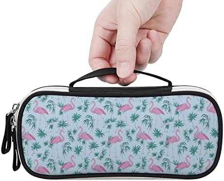 Funnystar Pink Flamingo Birds Lápis Caso Cute Bolsa Lápis Bolsa de maquiagem Organizador de bolsa com zíper duplo