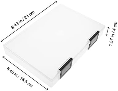 OPERITACX Desk Recipulações Caso do projeto portátil Clear A5 Carta em papel Caixa de armazenamento Caixa de armazenamento