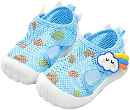 Infantil criança menina meninos sapatos sandálias planas no não slio meio aberto de pé de pó de verão sem escorregamento