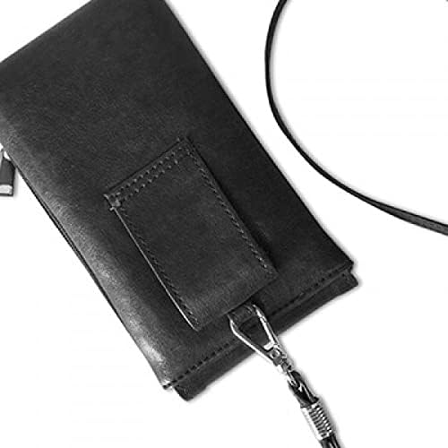 Componente de caractere chinês n bolsa de carteira de telefone pendurada bolsa móvel bolso preto