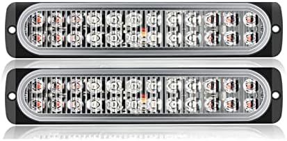 Caixa de alumínio TakSSs 7.4 Branco 24 LED STOP Stop Braw Lights Tail Lights, 2pc DOT Compatiante à prova d'água