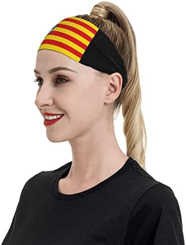 YRUOOUT Bandera de Menorca Banda para homens para homens esportes Bandas de cabeça para a cabeça do exercício de fitness Wicking