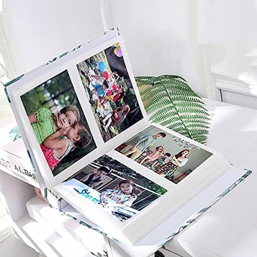 Álbuns de foto Queenbox Green Leaves 4.9x6.5in 100 bolsos fotos, livros de fotos de memória para bebês para aniversário