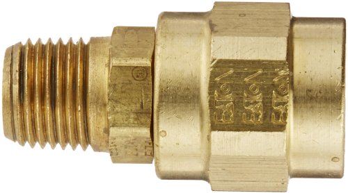 Eaton Weatherhead 00904b-102 Macho Pipe Rigiding Rigting, Brass CA360, ID da mangueira de 1/4 , tamanho de tubo de 1/8