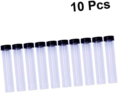 Didiseaon 10pcs Mini recipientes com tampas de tampas de agulhas plásticas tubo agulha de armazenamento de tubo de dente dispensador