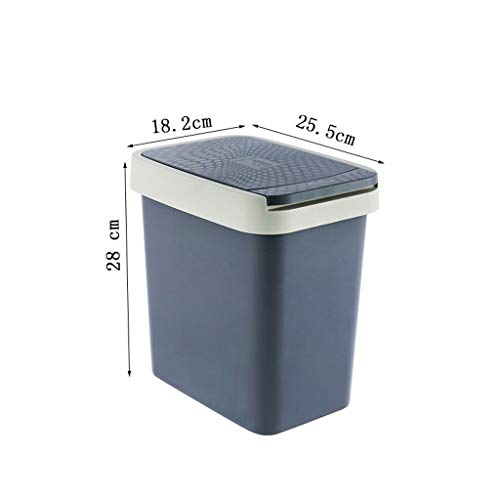 Neochy Indoor Dustbins Pressão lixo do tipo lata de banheiro da família Sala de estar retangular lixo de lata de cozinha latas de