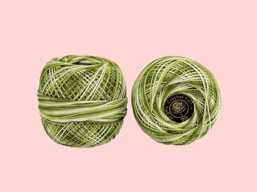 O carrinho de design oliva verde e branca de cor de crochê de algodão fios de bordado de bordado de bordado de fios de pulseira