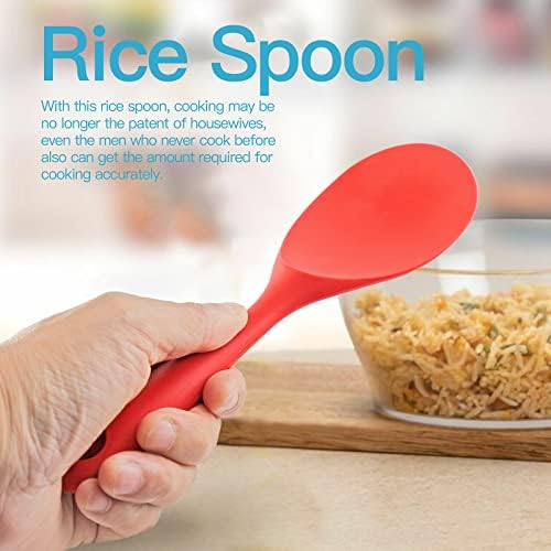Vonty 2pcs Plástico Rice Paddle Spoon 7,5 polegadas, branco