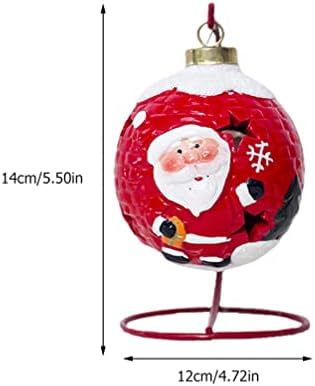 Decoração de Natal iluminada por Toyvian Bolas brilhantes de Natal com stand Cerâmica Bulbos de natal Santa Night Holiday Holiday