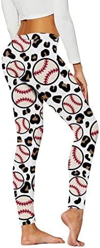 Tops fofos para mulheres mulheres tightball beisebol calças de leis Controle de ioga Sport Leggings Para mulheres de cintura